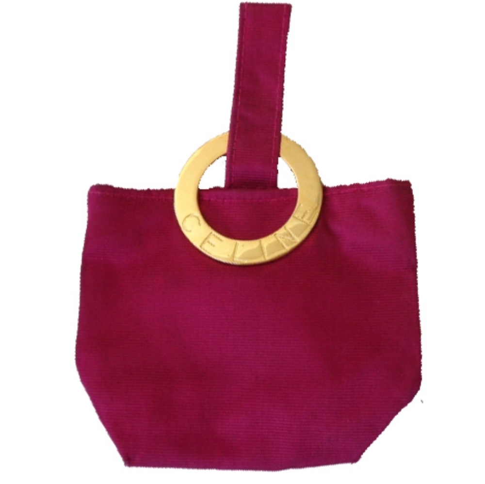 Celine Pink Mini Bag with logo hardware.